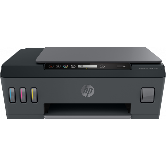 МФУ HP 4SR29A Smart Tank 500 Wireless AiO Printer (A4) ,Color Ink Printer/Scanner/Copier, 1200 dpi, 11/5 ppm, 1.2GHz, Duty 1000p, Tray 100, USB,WiFi, СНПЧ, Inbox: 3xHP GT53XL Black Ink Bottle (6000 p), HP GT52 Colors Ink Bottles (8000p)