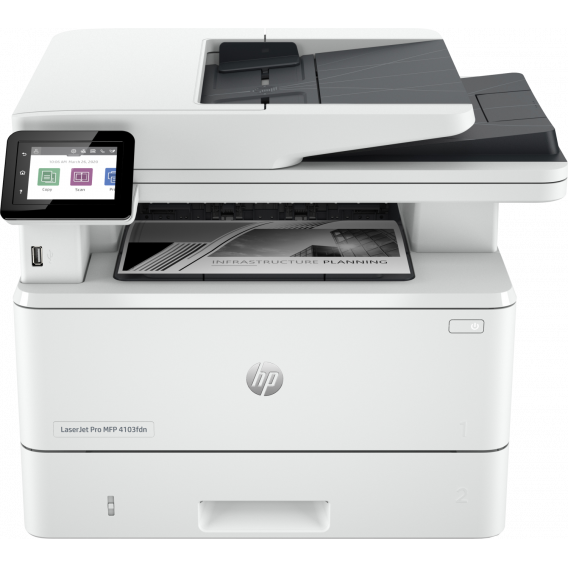 МФУ HP LaserJet Pro MFP M4103fdn Printer (A4)  Printer/Scanner/Copier/Fax/ADF 1200 dpi 38 ppm 512 Mb 1200 MHz tray 100+250 pages USB+Ethernet Prin, cart.9 700 page