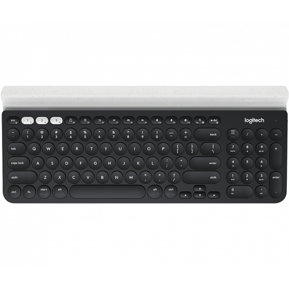 Клавиатура беспроводная Logitech K780 (DARK GREY/SPECKLED WHITE, Multi-Device, Bluetooth Smart/Logitech Unifying, 2 батарейки типа ААА) (M/N: Y-R0061 / C-U0007)