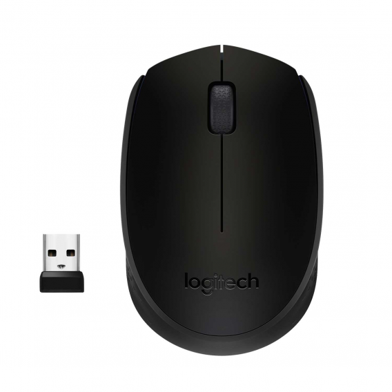 Мышь беспроводная Logitech B170 Black (черная, оптическая, 1000dpi, 2.4 GHz/USB-ресивер) (M/N: M-R0060 / C-U0010)