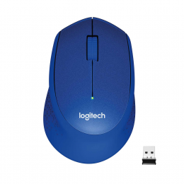 Мышь беспроводная Logitech M330 Silent Plus Blue (синяя