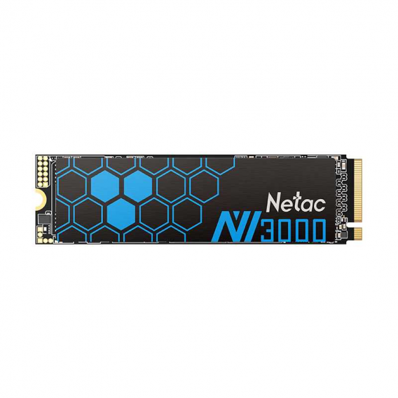 Твердотельный накопитель Netac NV3000 PCIe 3 x4 M.2 2280 NVMe 3D NAND SSD 500GB, R/W up to 3100/2100MB/s, with heat sink