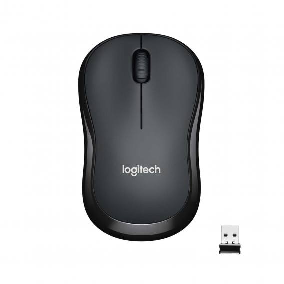 Мышь беспроводная Logitech M220 Silent Charcoal ofl (черная, оптическая, 1000dpi, 2.4 GHz/USB-ресивер, бесшумная) (M/N: MR0085 / C-U0010)