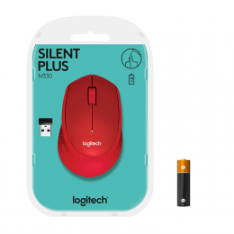 Мышь беспроводная Logitech M330 Silent Plus Red (красная
