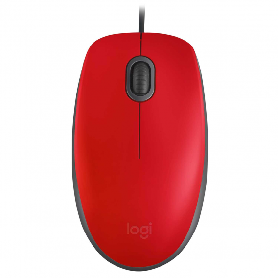 Мышь Logitech M110 Silent (M110s) Red (красная, бесшумная, оптическая, 1000dpi, USB, 1.8м) (M/N: M-U0051)