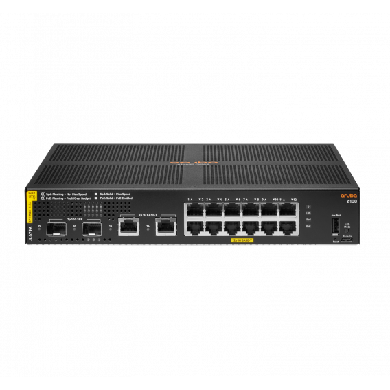 Aruba 6100 12G CL4 2SFP+ 139W Swch