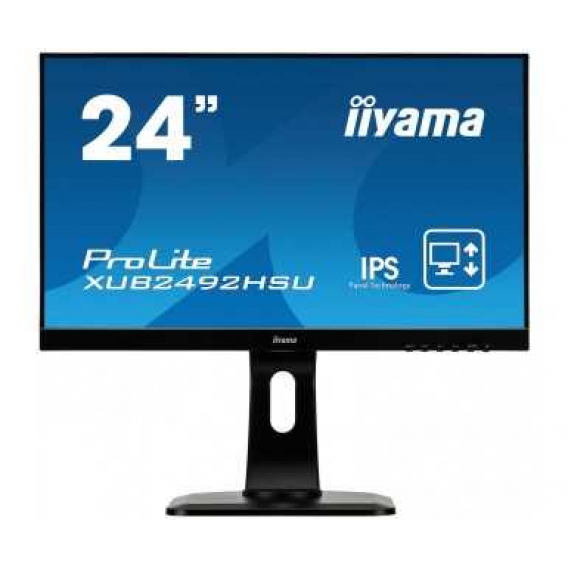 Монитор LCD 23.8'' [16:9] 1920х1080(FHD) IPS, nonGLARE, 250cd/m2, H178°/V178°, 1000:1, 5M:1, 16.7M, 5ms, VGA, HDMI, DP, USB-Hub, Height adj, Pivot, Tilt, Swivel, Speakers, 3Y, Black