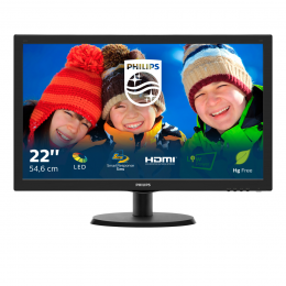 Монитор LCD 21.5'' [16:9] 1920х1080(FHD) TN, nonGLARE, 60 Hz, 250 cd/m2, H170°/V160°, 1000:1, 10М:1, 16.7M, 5ms, VGA, HDMI, Tilt, 3Y, Black