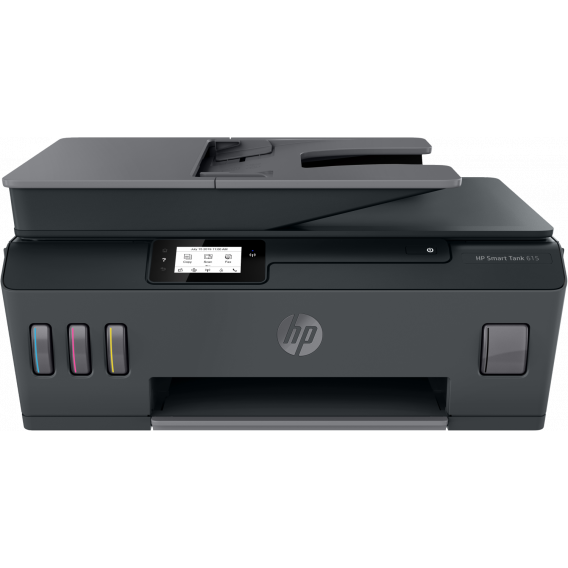 МФУ HP Smart Tank 615 AiO Printer  (A4), Printer/Scanner/Copier, 1200 dpi, 11/5 ppm, 256 MB, 800 MHz, Duty 1000p, Tray 100, USB+WiFi+ Bluetooth LE, СНПЧ, Inbox: 3xHP GT53XL Black Ink Bottle (18000 p), HP GT52 Color Ink Bottles (8000p)