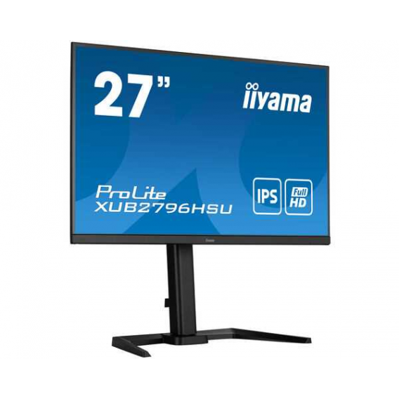 Монитор LCD 27'' 16:9 1920х1080(FHD) IPS, nonGLARE, 250cd/m2, H178°/V178°, 1000:1, 80M:1, 16,7 миллионов цветов, 1ms, VGA, HDMI, DP, USB-Hub, Height adj, Pivot, Tilt, Swivel, Speakers, Swivel, 3Y, Black