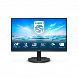 Монитор LCD 23.8'' [16:9] 1920х1080(FHD) VA, nonGLARE, 75 Hz, 250 cd/m2, H178°/V178°, 3000:1, 16.7M, 4ms, VGA, HDMI, DP, Tilt, Speakers, 3Y, Black