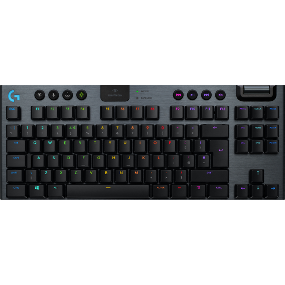 Клавиатура игровая Logitech G915 TKL (механическая, без цифрового блока, с RGB-подсветкой и поддержкой технологии Lightspeed), 2.4GHZ/BT, CLICKY SWITCH (M/N: YR0076 / C-U0018)