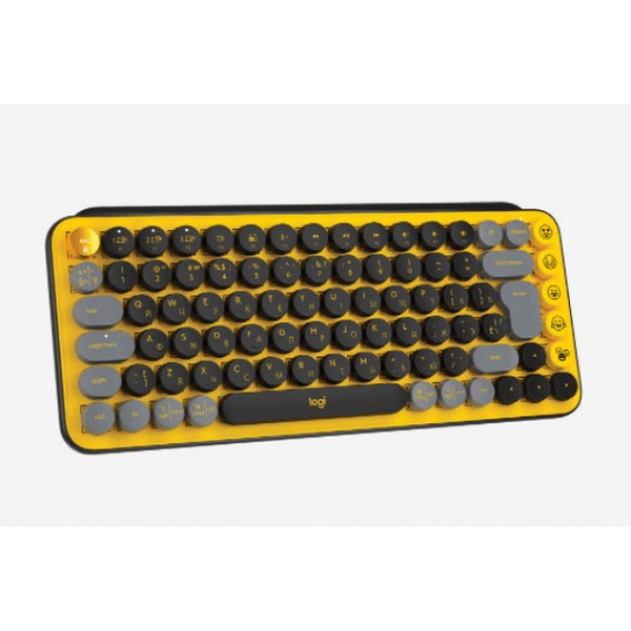 Клавиатура беспроводная Logitech POP KEYS, Blast Yellow (M/N: YR0080/CU0021)