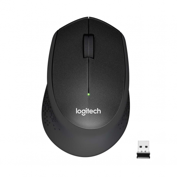 Мышь беспроводная Logitech M330 Silent Plus Black (черная, оптическая, 1000dpi, 2.4 GHz/USB-ресивер, бесшумная, под правую руку) (M/N: M-R0051 / C-U0010)