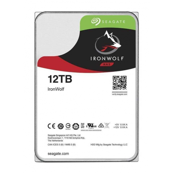 Жесткий диск Seagate ST12000VN0008 IronWolf NAS 12TB, 3.5", 7200rpm, 256MB, SATA3