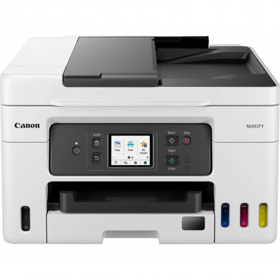 МФУ Canon MAXIFY GX4040  (A4, Printer/Scanner/Copier/FAX, 600x1200 dpi, inkjet, Color, 18 ppm, tray 100+250 pages, LCD Color (6,7 см), USB 2.0, LAN, WIFI cart. GI-46)