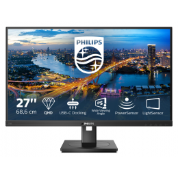 Монитор LCD 27'' 16:9 2560 x 1440 IPS, nonGLARE, 300cd/m2, H178°/V178°,4ms,DP, HDMIx2, USB-C, Tilt, HAS, Audio out, 3Y, Black