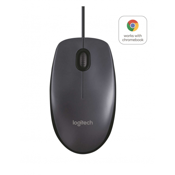 Мышь Logitech B100 Black (черная, оптическая 800dpi, USB, 1.8м) (арт. 910-003357, M/N: M-U0026)