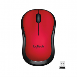 Мышь беспроводная Logitech M220 Silent Red (красная