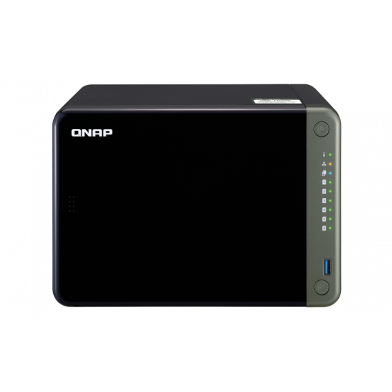 Сетевое оборудование QNAP TS-653D-4G EU-RU Сетевой RAID-накопитель, 6 отсеков 3,5"/2,5", 2 порта 2,5 GbE BASE-T, HDMI-порт. Intel Celeron J4125 2,0 ГГц (2,7 ГГц), 4 ГБ DDR4.