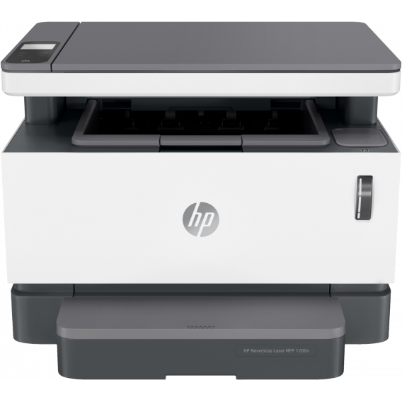 МФУ HP 5HG87A Neverstop Laser MFP 1200n Printer (A4) , Printer/Scanner/Copier, 600 dpi, 20 ppm, 64 MB, 500 MHz, 150 pages tray, USB+LAN, Duty 20K pages, СНПТ