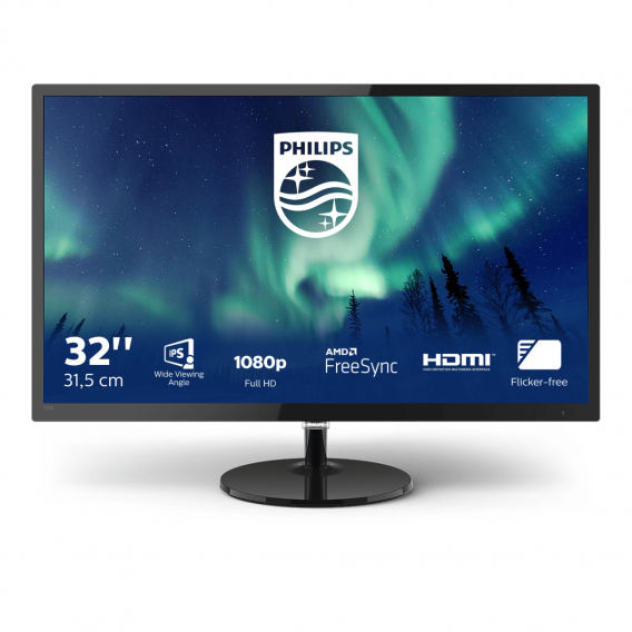 327E8QJAB Монитор LCD 31.5'' 16:9 1920х1080(FHD) IPS, nonGLARE, 250cd/m2, H178°/V178°, 1200:1, 20M:1, 16.7M, 4ms, VGA, HDMI, DP, Tilt, Speakers, 2Y, Black