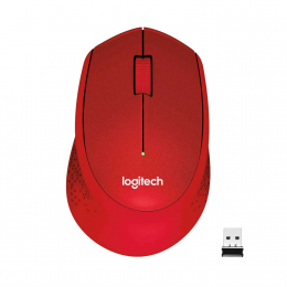 Мышь беспроводная Logitech M330 Silent Plus Red (красная