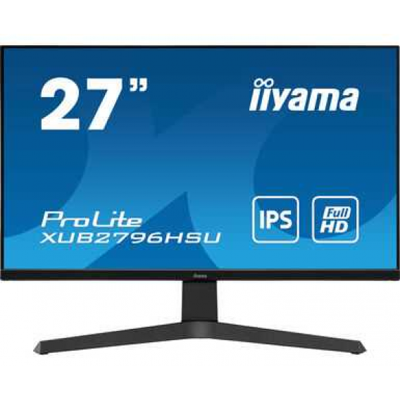 Монитор LCD 27'' [16:9] 1920х1080(FHD) IPS, nonGLARE, 250cd/m2, H178°/V178°, 1000:1, 80M:1, 16,7 миллионов цветов, 1ms, VGA, HDMI, DP, USB-Hub, Height adj, Pivot, Tilt, Swivel, Speakers, Swivel, 3Y, Black