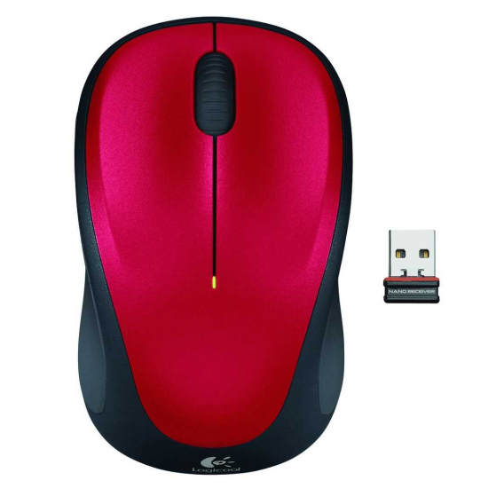 Мышь беспроводная Logitech M235 Red (красная, оптическая, 1000dpi, 2.4 GHz/USB-ресивер (Logitech Unifying®)) (M/N: M-R0038 / C-U0008)