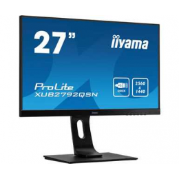 Монитор LCD 27'' [16:9] 2560х1440(WQHD) IPS, nonGLARE, 350cd/m2, H178°/V178°, 1000:1, 80M:1, 1,07 миллиардов цветов, 4ms, VGA, HDMI, DP, USB-Hub, Height adj, Pivot, Tilt, Swivel, Speakers, 3Y, Black