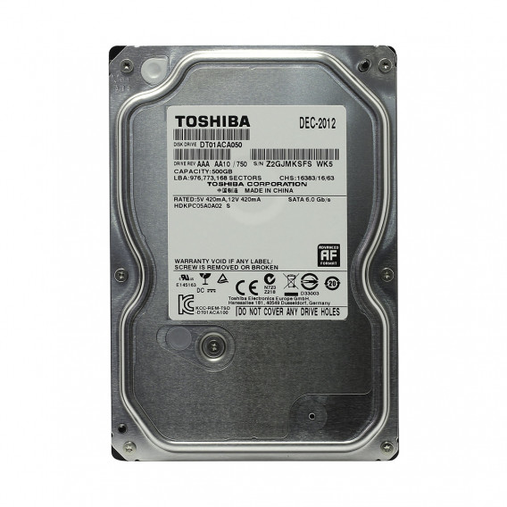 Жёсткий диск HDD 500Gb Toshiba SATA6Gb/s 7200rpm 32Mb 3,5" DT01ACA050