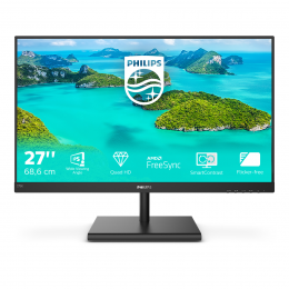 Монитор LCD 27'' 16:9 2560х1440(WQHD) IPS, 75 Hz, 250 cd/m2, 1000:1, 4ms, VGA, HDMI, DP, Tilt, Black