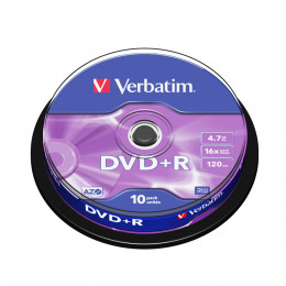 Диск DVD+R Verbatim (43498) 4.7GB 10штук Незаписанный