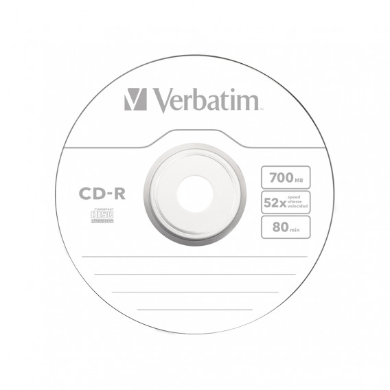 Диск CD-R Verbatim (43437) 700MB 10штук Незаписанный