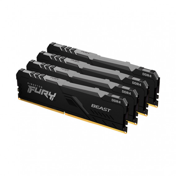 Комплект модулей памяти Kingston FURY Beast RGB KF432C16BBAK4/32 DDR4 32GB (Kit 4x8GB) 3200MHz