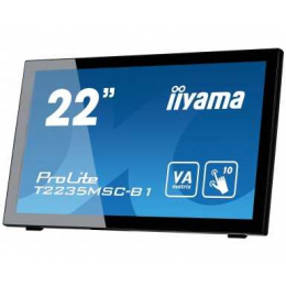 Монитор LCD 21.5'' [16:9] 1920х1080(FHD) VA, GLARE, TOUCH, 60 Гц, 250cd/m2, H176°/V176°, 3000:1, 12M:1, 16.7M, 6ms, VGA, DVI, HDMI, DP, Tilt, Speakers, 3Y, Black