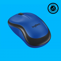 Мышь беспроводная Logitech M220 Silent Blue (синяя