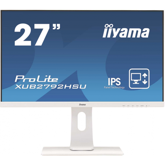 Монитор LCD 27'' [16:9] 1920х1080(FHD) IPS, nonGLARE, 250cd/m2, H178°/V178°, 1000:1, 80M:1, 16.7M, 4ms, VGA, HDMI, DP, USB-Hub, Height adj, Pivot, Tilt, Swivel, Speakers, 3Y, White