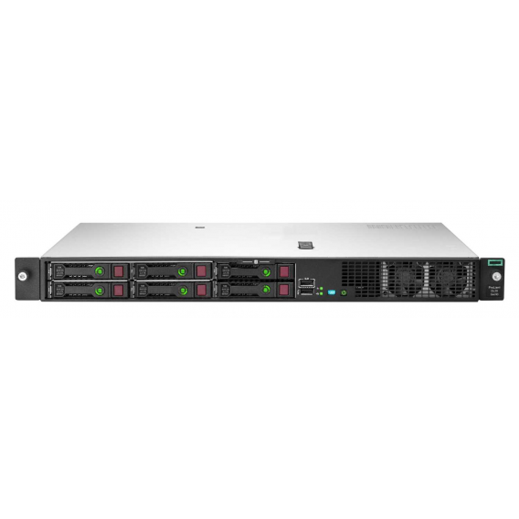 DL20 Gen10, 1x Intel Xeon E-2236 6C 3.4GHz, 1x16GB-U DDR4, S100i/ZM (RAID 0,1,5,10) noHDD (4/6 SFF 2.5" HP), 1x500W (up2), 2x1Gb/s, noDVD, iLO5, Rack1U, 3-3-3