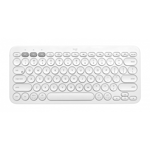 Клавиатура беспроводная Logitech K380 (OFFWHITE, Multi-Device, Bluetooth Classic (3.0), 2 батарейки типа ААА) (M/N: Y-R0056)