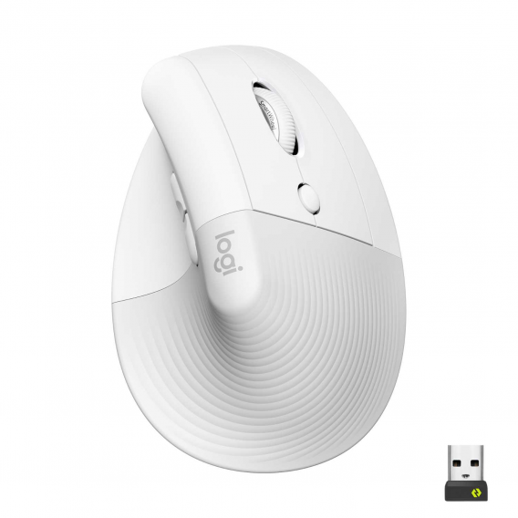 Мышь беспроводная Logitech LIFT PALE GREY (400-4000 dpi, Bluetooth, USB-ресивер Logi Bolt®, 4 настраиваемые кнопки)