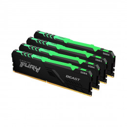 Комплект модулей памяти Kingston FURY Beast Black RGB KF436C17BBAK4/32 DDR4 32GB (Kit 4x8GB) 3600MHz