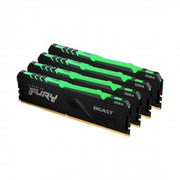 Комплект модулей памяти Kingston FURY Beast Black RGB KF426C16BBAK4/128 DDR4 128GB (Kit 4x32GB) 2666