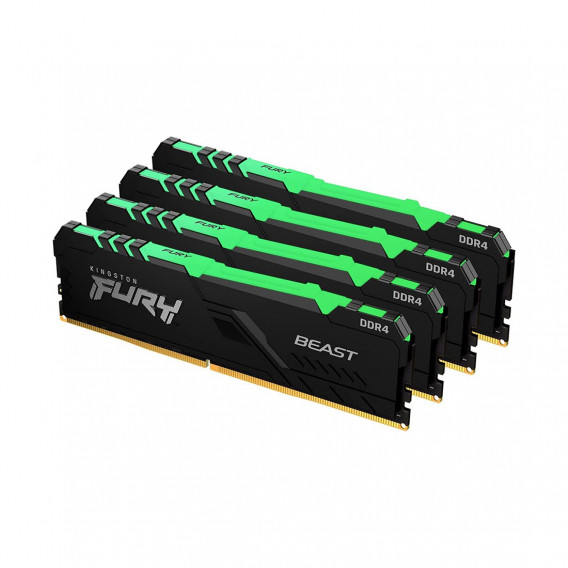 Комплект модулей памяти Kingston FURY Beast Black RGB KF426C16BBAK4/128 DDR4 128GB (Kit 4x32GB) 2666