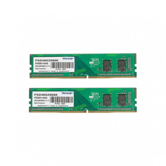 Комплект модулей памяти Patriot Memory Signature PSD48G2666K DDR4 8GB (Kit 2x4GB) 2666MHz