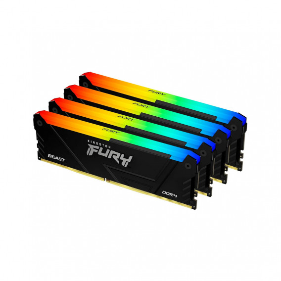 Комплект модулей памяти Kingston FURY Beast RGB KF436C18BB2AK4/128 DDR4 128GB (Kit 4x32GB) 5600MHz