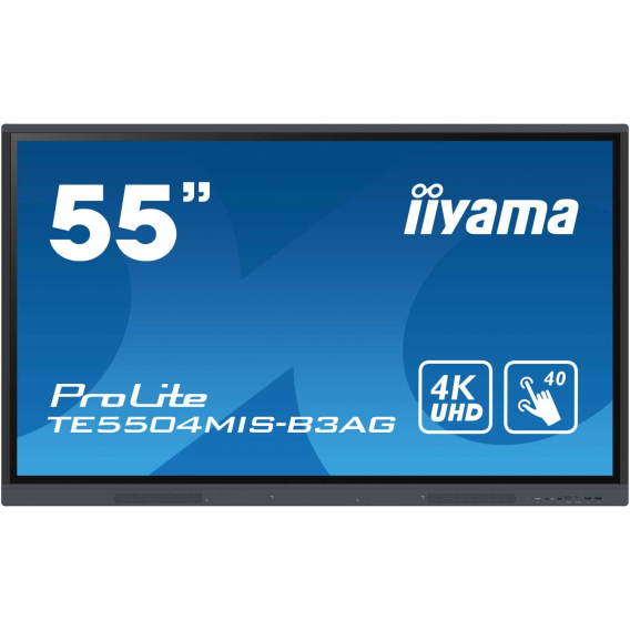 Широкоформатный дисплей (LFD) 55" 55" iiWare9, 20-Points PureTouch-IR Screen, 3840x2160, 4K UHD IPS panel, Full Metal Housing, Fan-less, Speakers