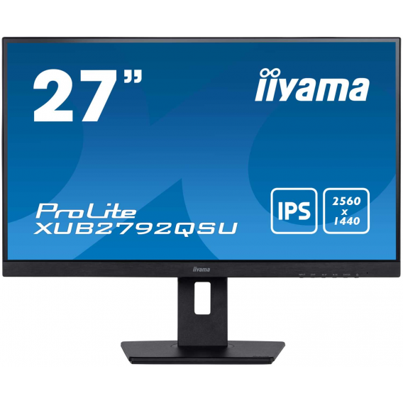 Монитор LCD 27’’ IPS panel, 2560 x 1440, 350 cd/m, 5ms, HDMI, DisplayPort, Speakers, USB-HUB 2x 3.0