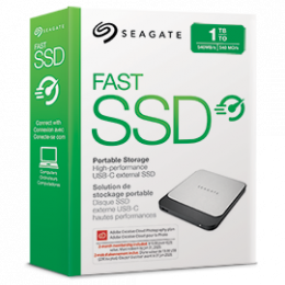 Внешний твердотельный накопитель Seagate Fast SSD STCM1000400 1000ГБ  2.5" USB 3.1 TYPE C Black