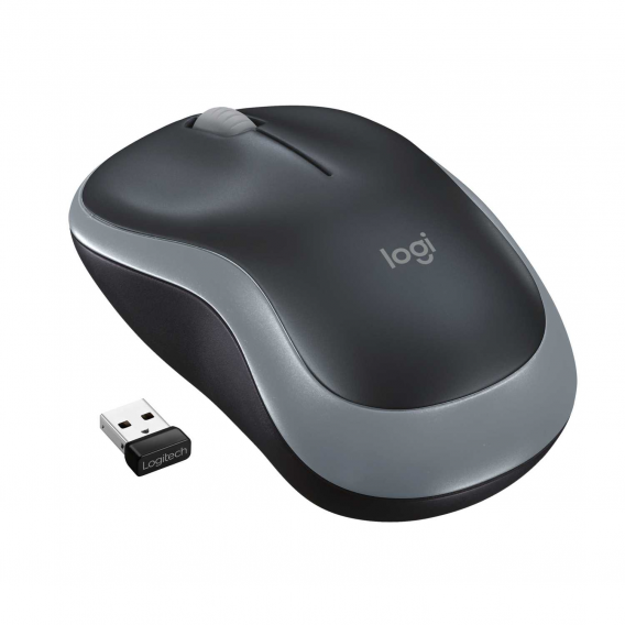 Мышь беспроводная Logitech M185 Swift Grey (серая, оптическая, 1000dpi, 2.4 GHz/USB-ресивер) (M/N: MR0087 / CU0019)